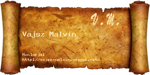 Vajsz Malvin névjegykártya